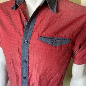 Vigo red and gray shirt